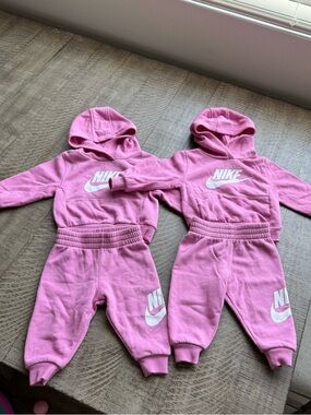 Bundle twins Nike Kids' Pink Jogger Pants - Comfortable Everyday Bottoms